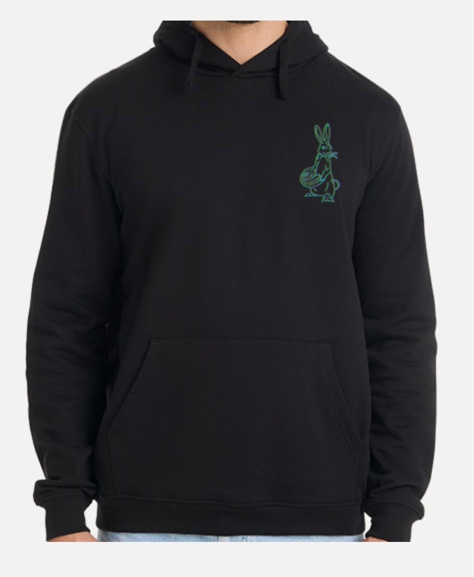 Hoodie Night-Glow (green) Rabbit & Nautilus