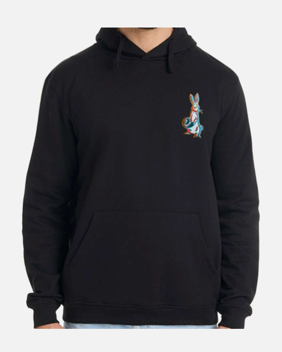 Hoodie Night-Glow (white) Rabbit & Nautilus